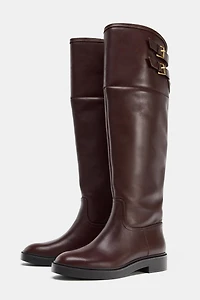 LEATHER BOOTS WITH INNER LINING