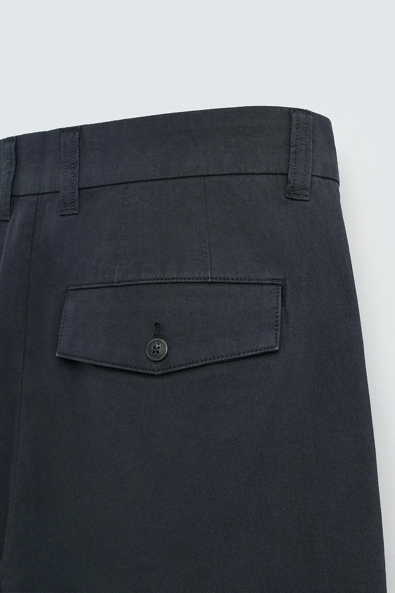 TEXTURED REGULAR FIT PANTS