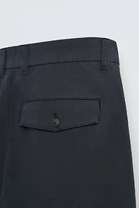 TEXTURED REGULAR FIT PANTS