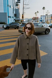WOOL BLEND SHORT COAT