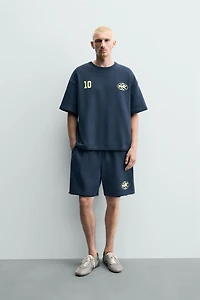 GRAPHIC PRINT JOGGER SHORTS