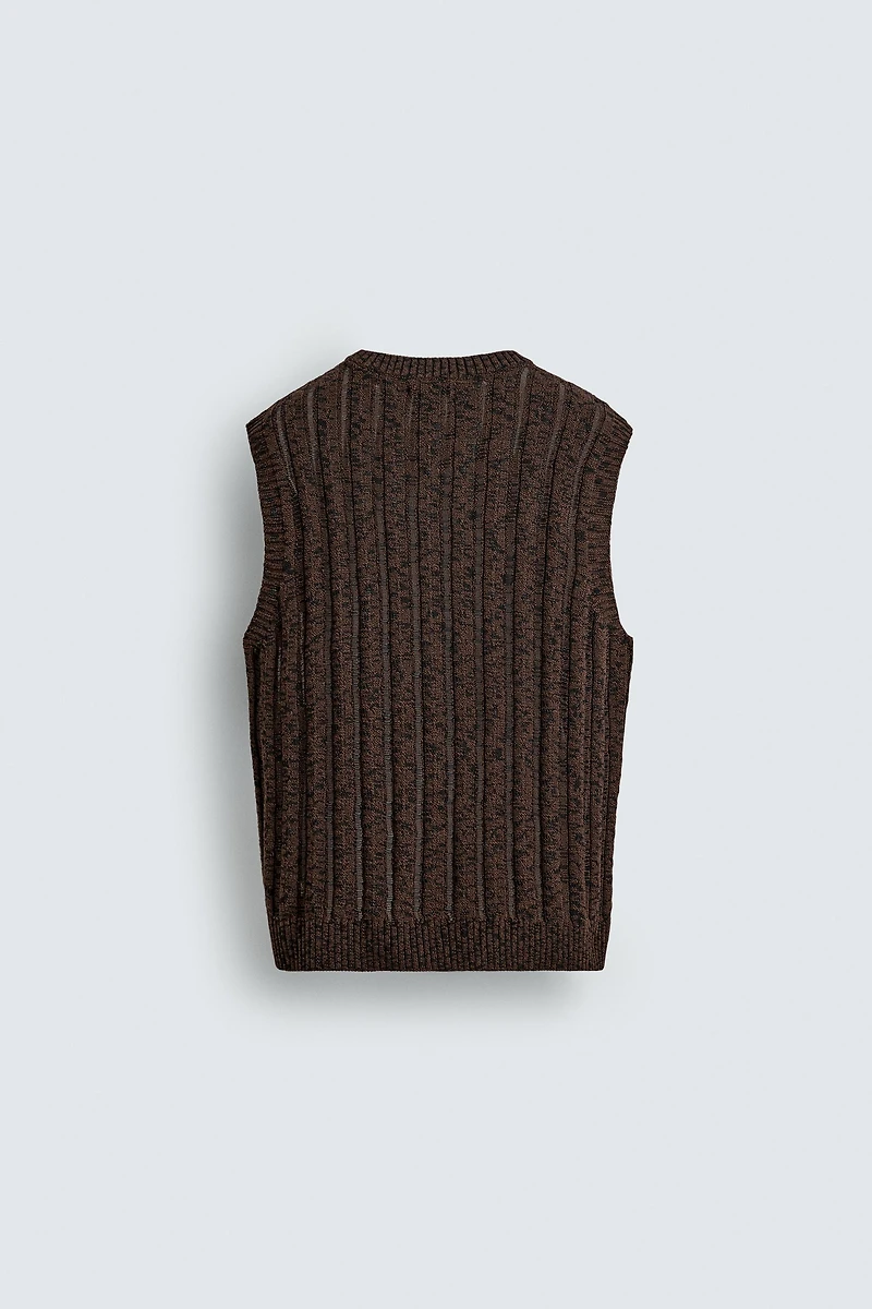 OPENWORK KNIT TANK TOP