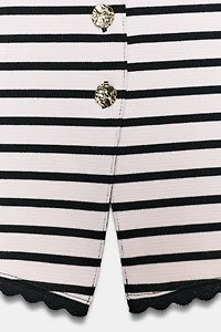 STRIPED BUTTON VEST TOP