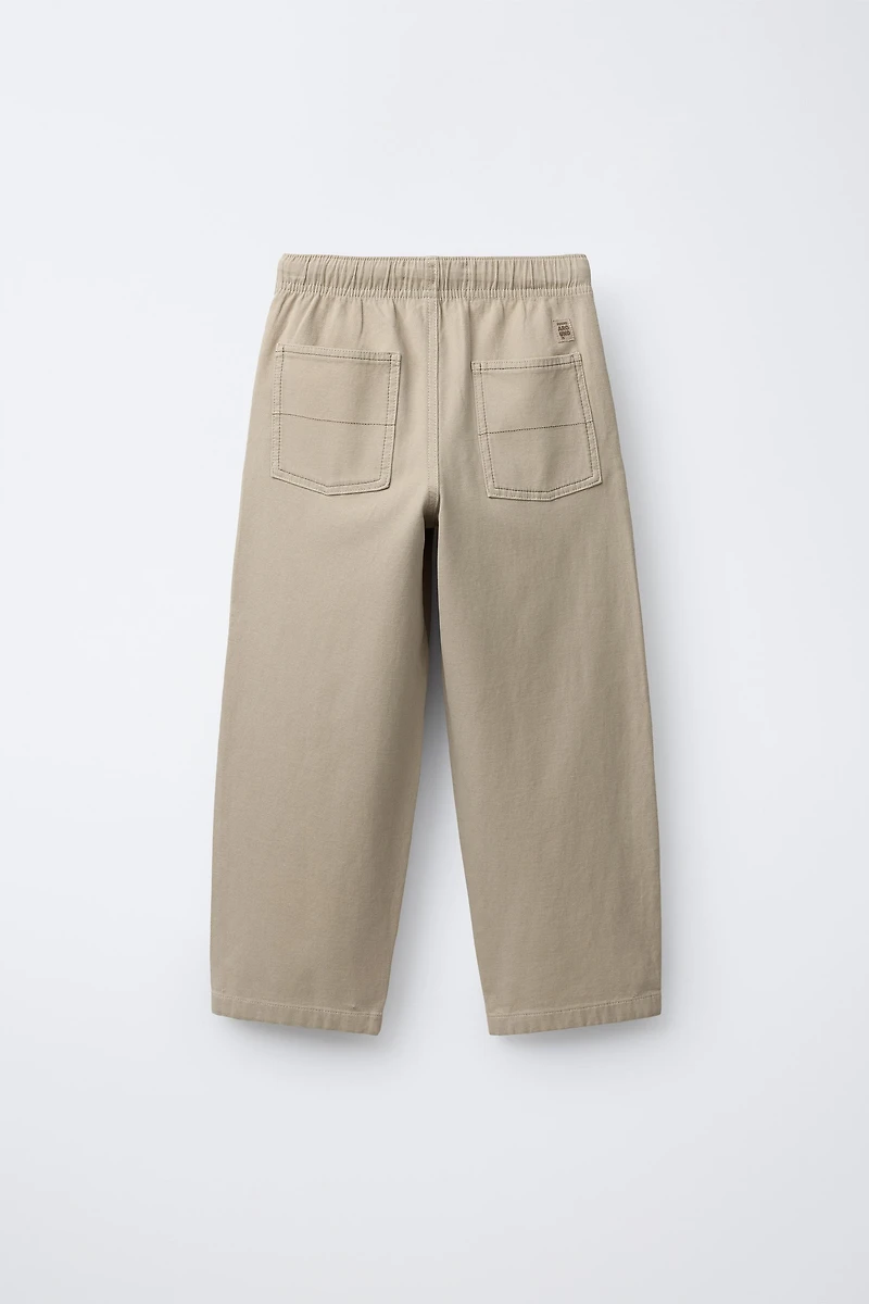 SOFT TOPSTITCHED PANTS