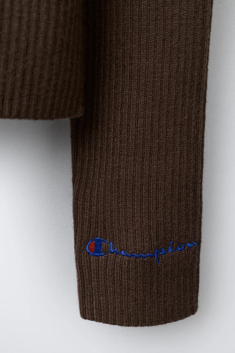 CHAMPION ® X ZARA CONTRAST COLLAR RIBBED SWEATER