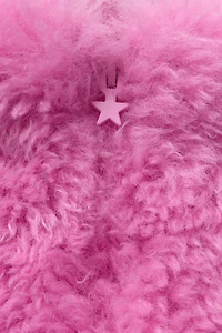 FAUX FUR JACKET WITH HOODIE