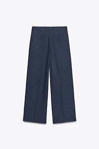 PANTALON LARGE À DOUBLE TAILLE