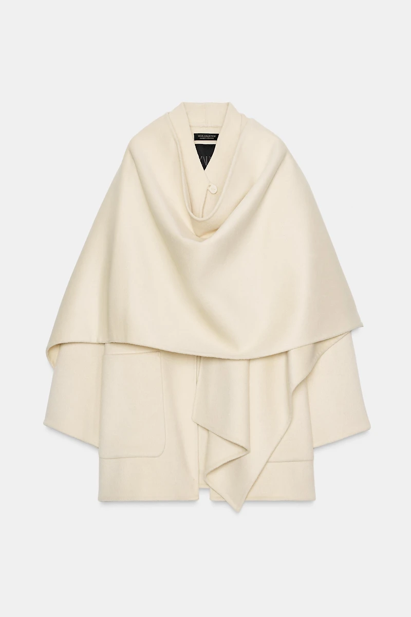 ZW COLLECTION WOOL BLEND CAPE COAT