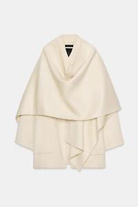 ZW COLLECTION WOOL BLEND CAPE COAT