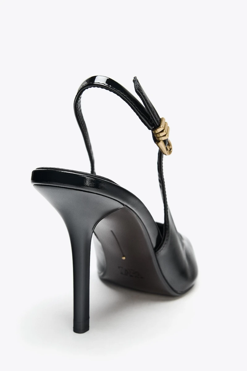 METAL BUCKLE HEELS