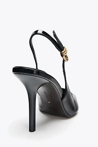 METAL BUCKLE HEELS