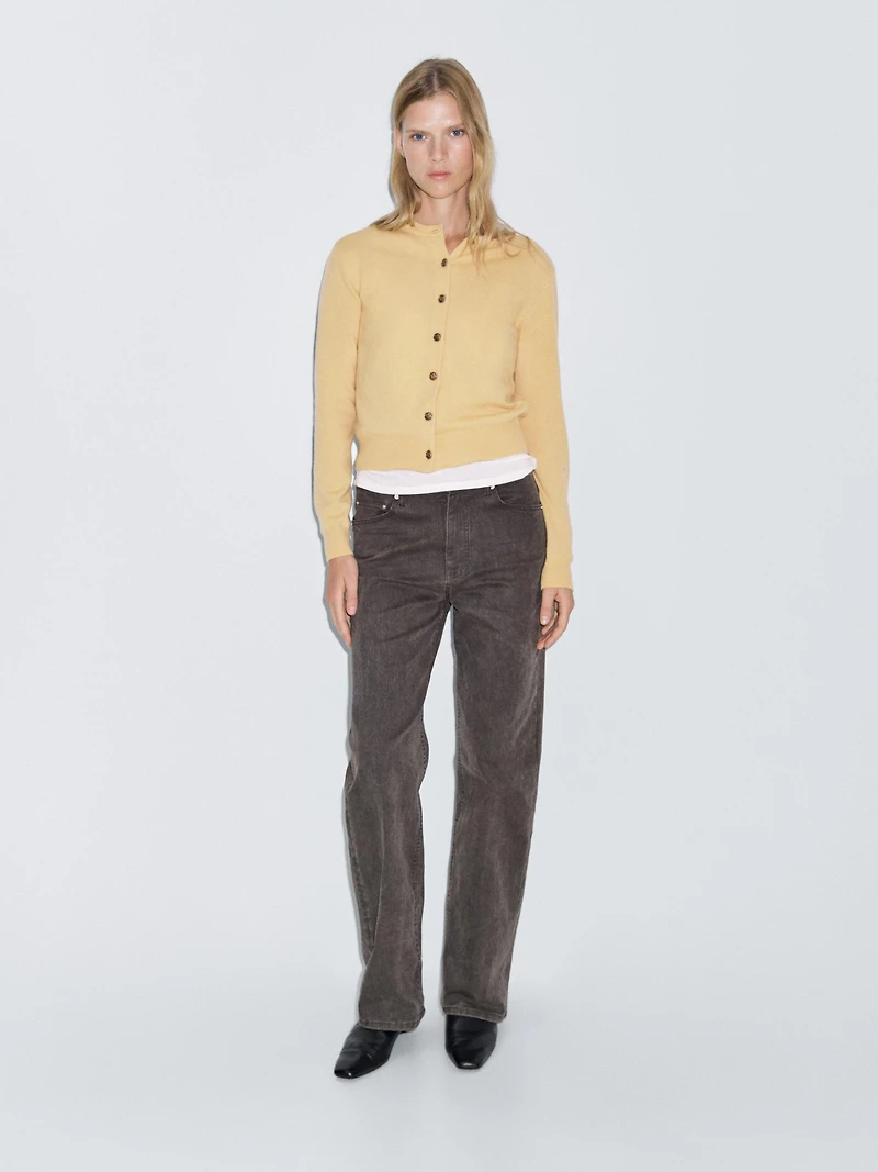 Cardigan boutons dorés 100 % laine