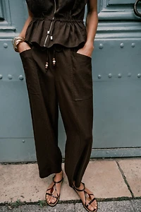 PANTALON AVEC LIN CORDON FANTAISIE