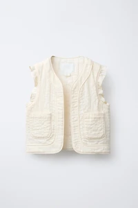 GILET STRUCTURÉ À VOLANTS