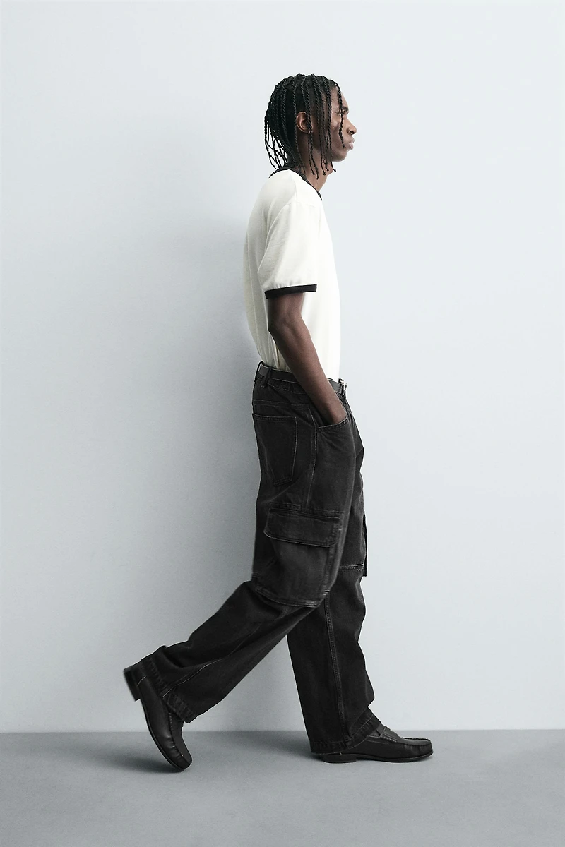 STRAIGHT FIT CARGO JEANS