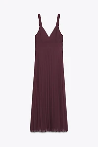 PLEATED MIDI DRESS