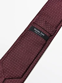 100% silk polka dot tie