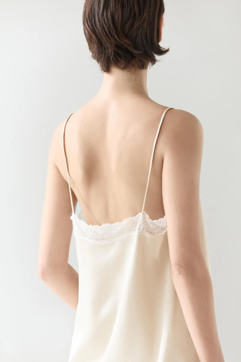 Strappy top with lace detail