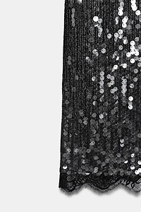 SEQUIN LACE SKIRT ZW COLLECTION