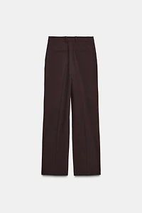 STRAIGHT FIT PLEATED PANTS