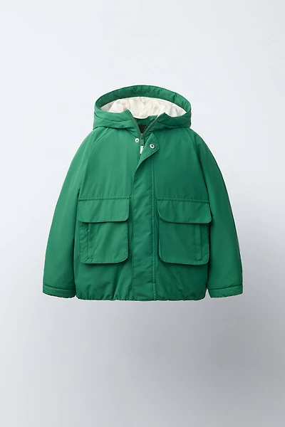 WATER REPELLENT CONTRAST DETAIL PARKA