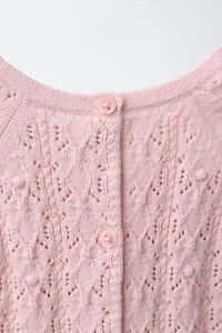 OPENWORK KNIT SHORT JUMPSUIT