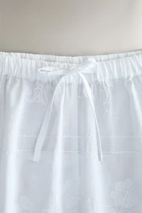 EMBROIDERED COTTON PANTS