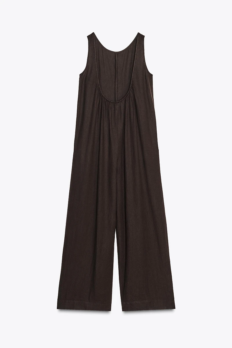 ZW COLLECTION LINEN LONG JUMPSUIT