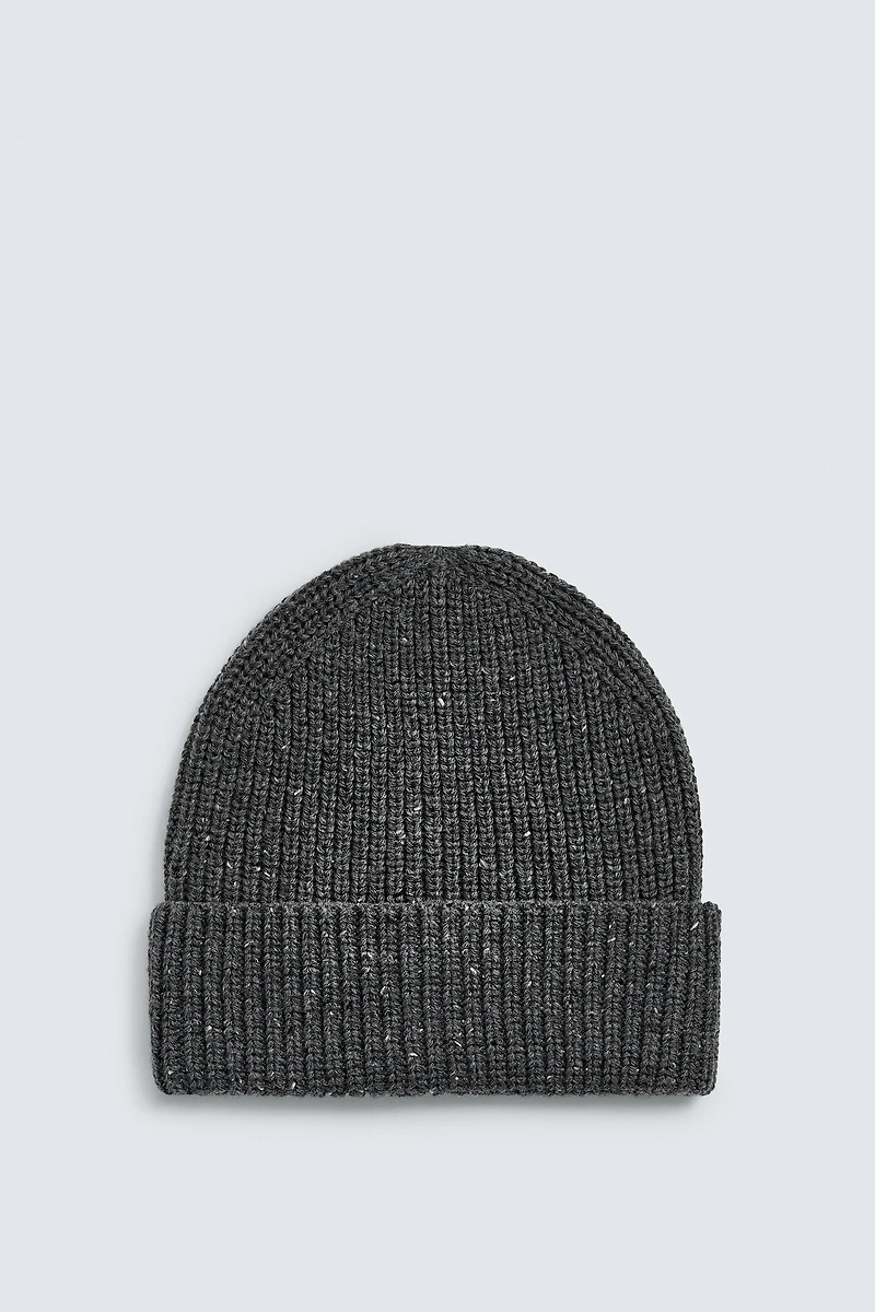 TEXTURED KNIT BEANIE