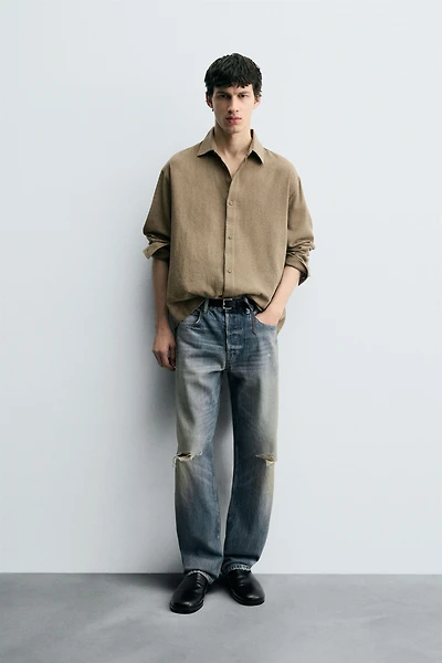 JEAN STRAIGHT FIT REGULAR DÉCHIRÉ