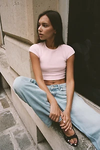 TRF LOW RISE WIDE LEG JEANS