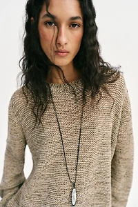 METALLIC THREAD KNIT JUMPER