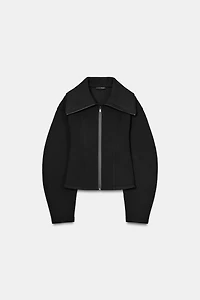 FITTED NEOPRENE EFFECT JACKET