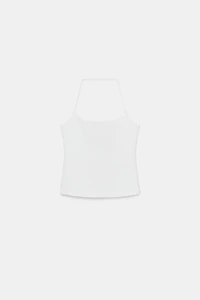 TOP HALTER EN MAILLE STRETCH