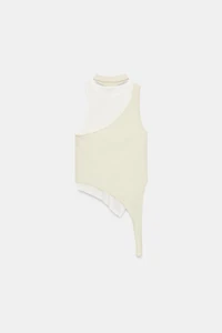 DOUBLE EFFECT CHOKER T-SHIRT