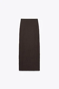 TEXTURED MIDI SKIRT