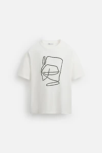 CONTRAST EMBROIDERY SHIRT