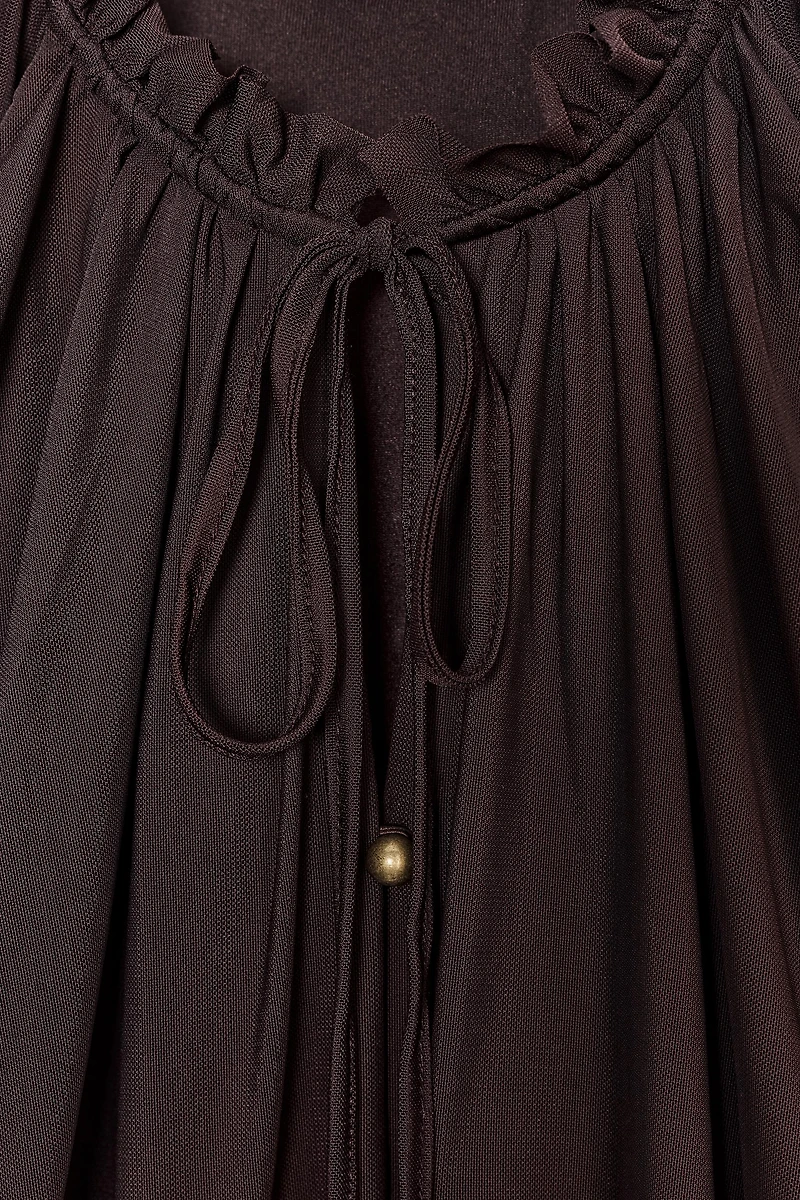 RUCHED LONG DRESS