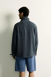 RELAXED FIT 100% LINEN SHIRT