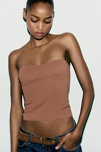 POLYAMIDE BANDEAU TOP