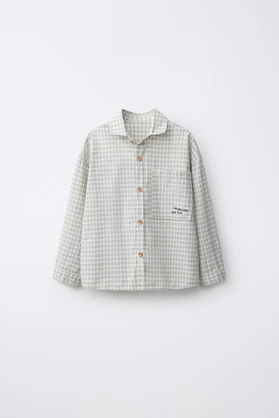 EMBROIDERED PLAID SHIRT