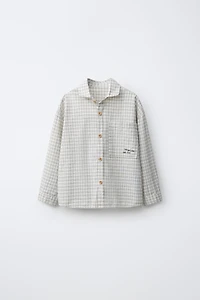 EMBROIDERED PLAID SHIRT