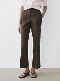 Pantalon quick-flare en lin