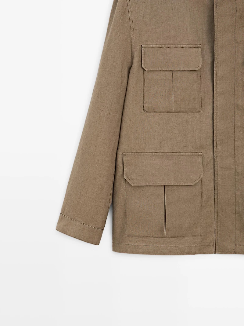 100% linen Safari jacket
