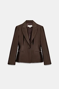 SATIN EFFECT TAILORED BLAZER