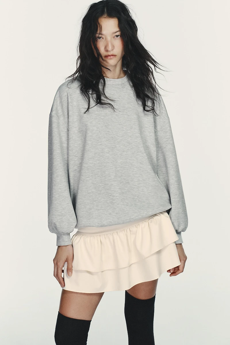 COMBINATION RUFFLE SHORT DRESS