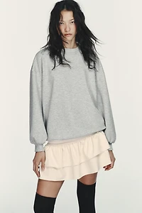 COMBINATION RUFFLE SHORT DRESS