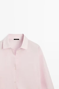 Cotton poplin shirt with dart detail