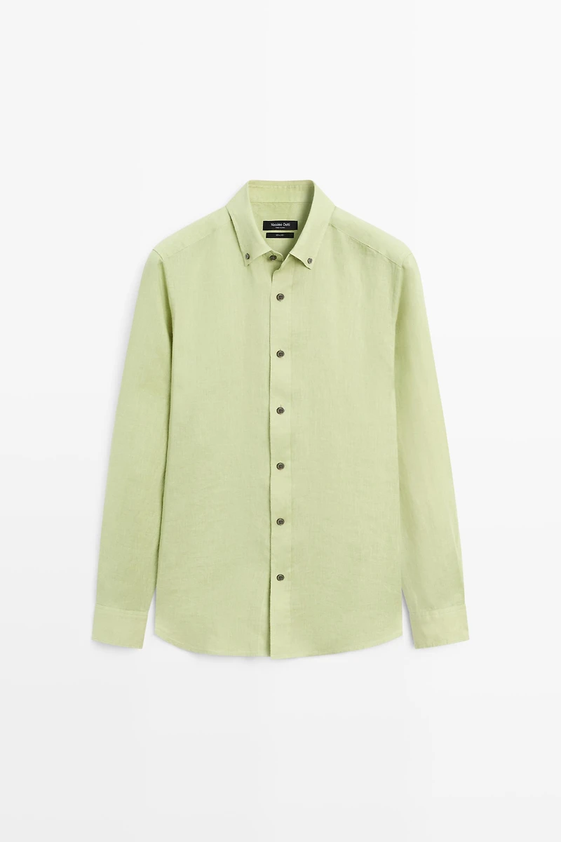 100% linen regular fit shirt