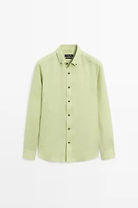 100% linen regular fit shirt